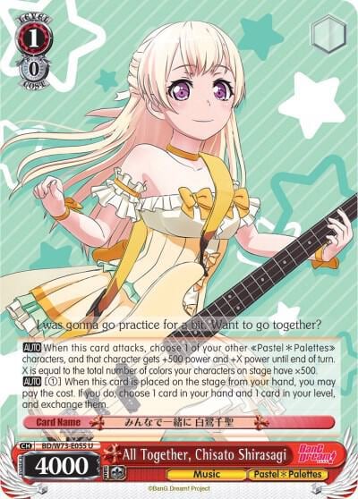 All Together, Chisato Shirasagi, BanG Dream! Vol.2 BD/W73-E055 U