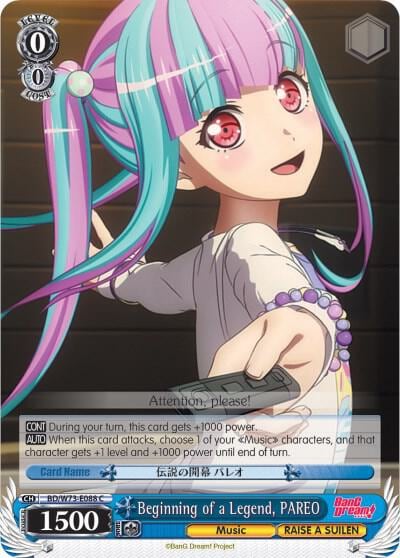 Beginning of a Legend, PAREO, BanG Dream! Vol.2 BD/W73-E088 C