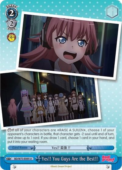 Yes!! You Guys Are the Best!!, BanG Dream! Vol.2 BD/W73-E095 U