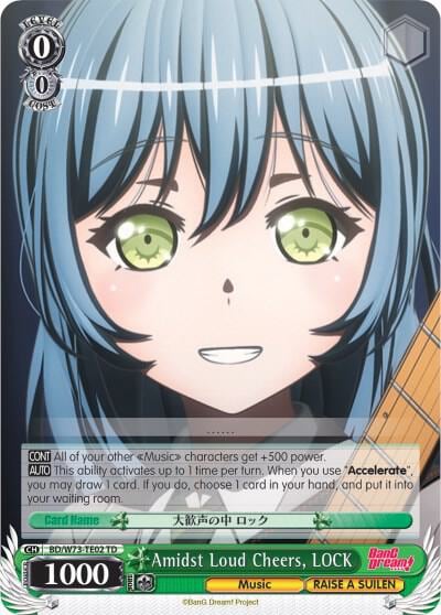 Amidst Loud Cheers, LOCK, BanG Dream! Vol.2 BD/W73-TE02 TD