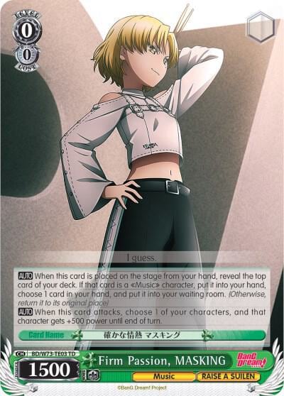 Firm Passion, MASKING, BanG Dream! Vol.2 BD/W73-TE03 TD