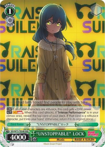 "UNSTOPPABLE" LOCK (RRR), BanG Dream! Vol.2 BD/W73-TE04R RRR