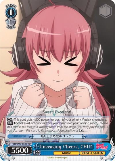 Unceasing Cheers, CHU², BanG Dream! Vol.2 BD/W73-TE17 TD
