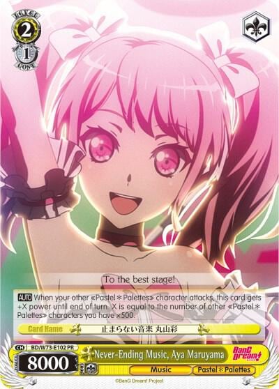 Never-Ending Music, Aya Maruyama, BanG Dream! Vol.2 BD/W73-E102 PR