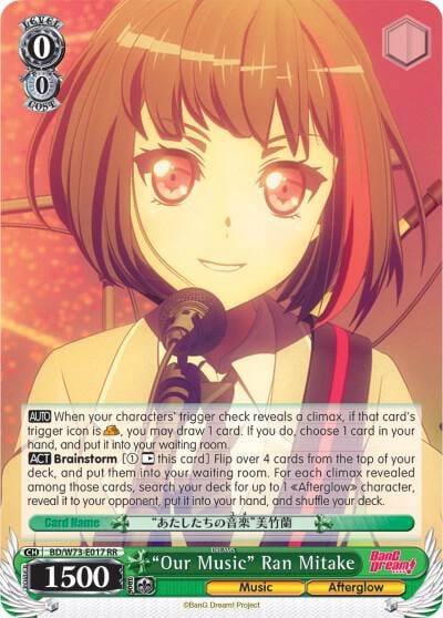 "Our Music" Ran Mitake, BanG Dream! Vol.2 BD/W73-E017 RR