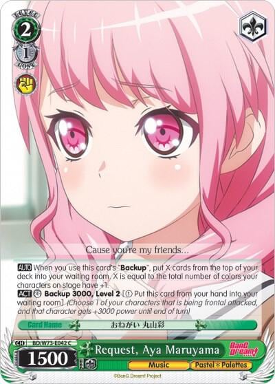 Request, Aya Maruyama, BanG Dream! Vol.2 BD/W73-E042 C