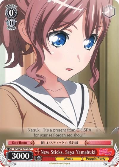 New Sticks, Saya Yamabuki, BanG Dream! Vol.2 BD/W73-E057 C