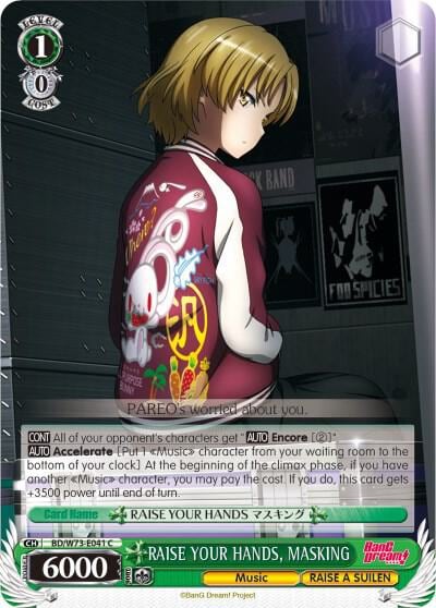 RAISE YOUR HANDS, MASKING, BanG Dream! Vol.2 BD/W73-E041 C