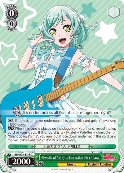 Exceptional Ability to Take Action, Hina Hikawa, BanG Dream! Vol.2 BD/W73-E035 C