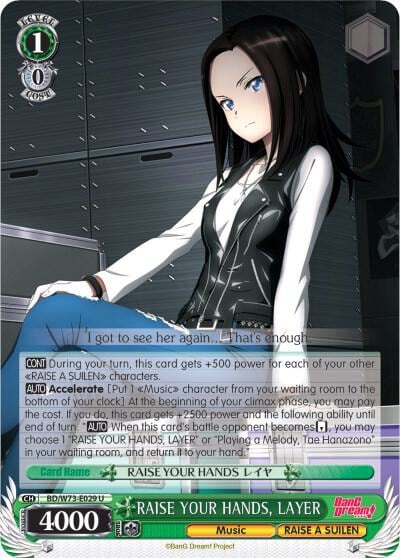RAISE YOUR HANDS, LAYER, BanG Dream! Vol.2 BD/W73-E029 U