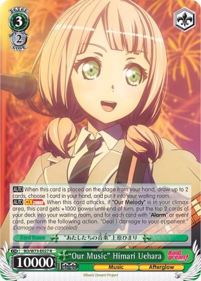 "Our Music" Himari Uehara, BanG Dream! Vol.2 BD/W73-E027 R