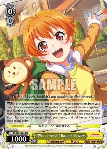 "We're Here~!!" Hagumi Kitazawa, BanG Dream! Girls Band Party! 5th Anniversary BD/W95-E011 U