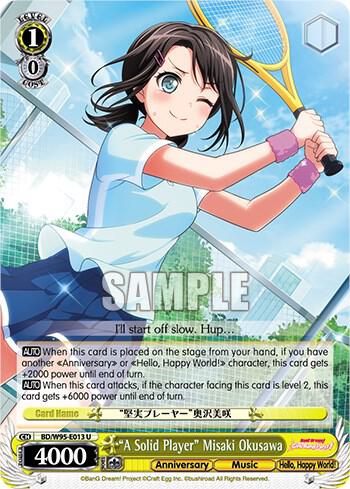 "A Solid Player" Misaki Okusawa, BanG Dream! Girls Band Party! 5th Anniversary BD/W95-E013 U