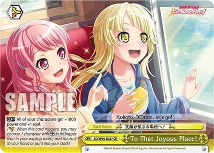 To That Joyous Place!, BanG Dream! Girls Band Party! 5th Anniversary BD/W95-E027 CR