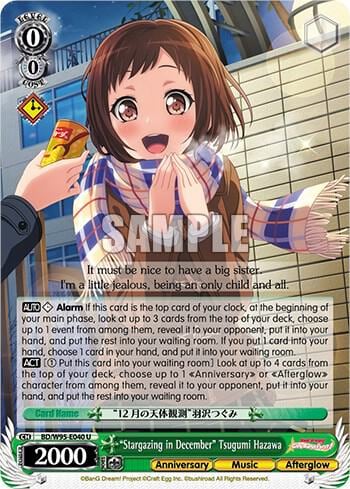 "Stargazing in December" Tsugumi Hazawa, BanG Dream! Girls Band Party! 5th Anniversary BD/W95-E040 U