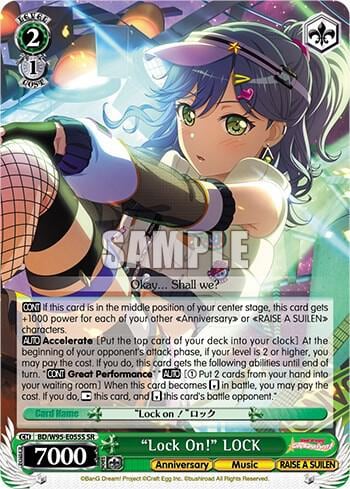 "Lock On!" LOCK (SR), BanG Dream! Girls Band Party! 5th Anniversary BD/W95-E055S SR