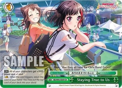 Staying True to Us, BanG Dream! Girls Band Party! 5th Anniversary BD/W95-E059 CR