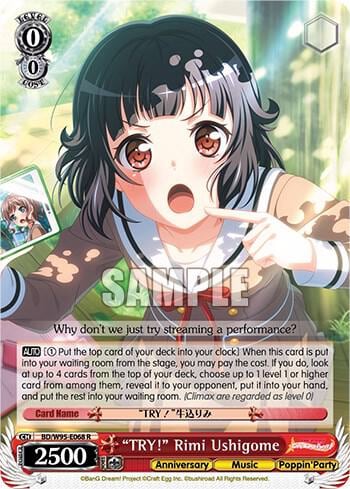 "TRY!" Rimi Ushigome, BanG Dream! Girls Band Party! 5th Anniversary BD/W95-E068 R