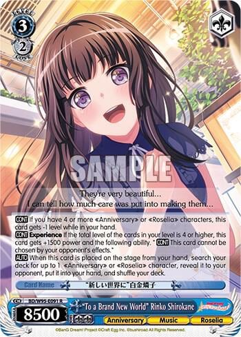 "To a Brand New World" Rinko Shirokane, BanG Dream! Girls Band Party! 5th Anniversary BD/W95-E091 R