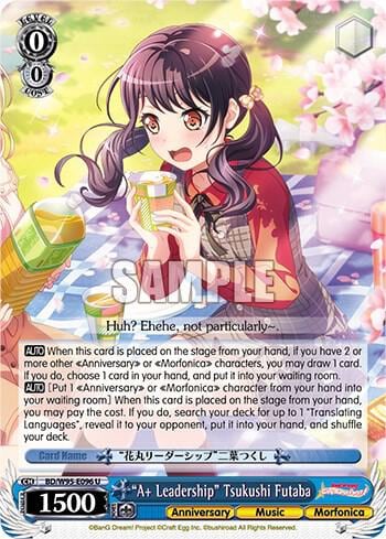 "A+ Leadership" Tsukushi Futaba, BanG Dream! Girls Band Party! 5th Anniversary BD/W95-E096 U