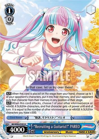 "Recruiting a Guitarist!" PAREO, BanG Dream! Girls Band Party! 5th Anniversary BD/W95-E101 U
