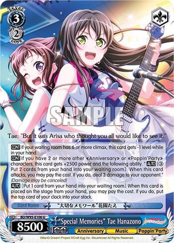 "Special Memories" Tae Hanazono, BanG Dream! Girls Band Party! 5th Anniversary BD/W95-E106 U