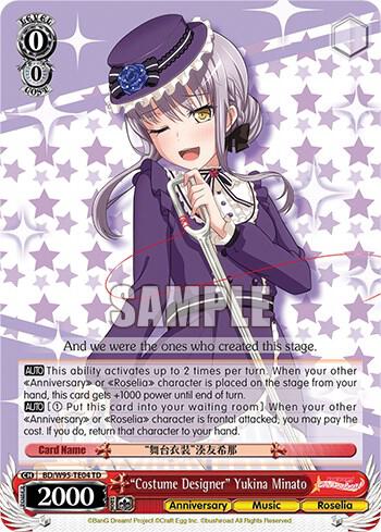 "Costume Designer" Yukina Minato, BanG Dream! Girls Band Party! 5th Anniversary BD/W95-TE04 TD