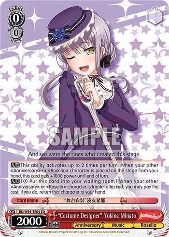"Costume Designer" Yukina Minato, BanG Dream! Girls Band Party! 5th Anniversary BD/W95-TE04 TD