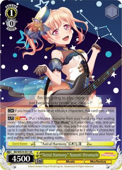 "Astral Harmony" Nanami Hiromachi (Parallel Foil), Morfonica x RAISE A SUILEN BD/WE34-E01 RR