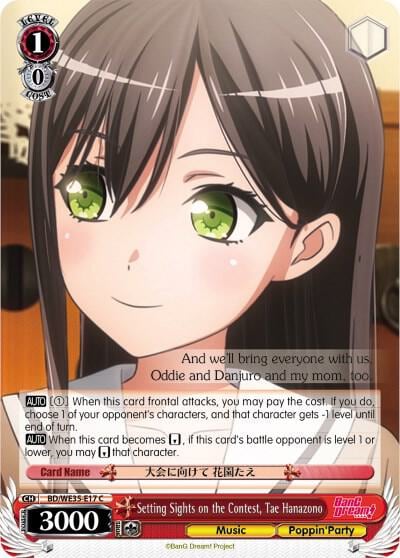 Setting Sights on the Contest, Tae Hanazono, Poppin’Party x Roselia BD/WE35-E17 C