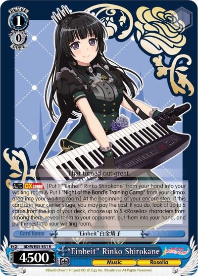 "Einheit" Rinko Shirokane (Parallel Foil), Poppin’Party x Roselia BD/WE35-E31 R