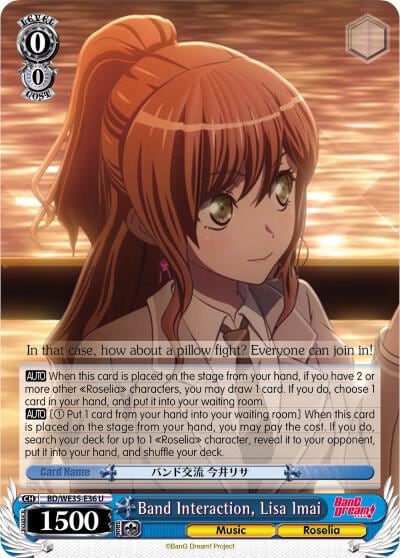 Band Interaction, Lisa Imai (Parallel Foil), Poppin’Party x Roselia BD/WE35-E36 U