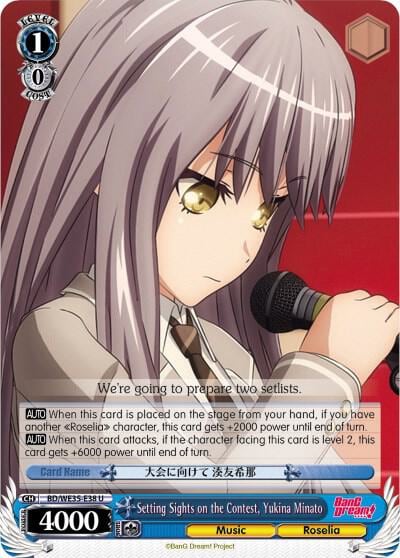 Setting Sights on the Contest, Yukina Minato (Parallel Foil), Poppin’Party x Roselia BD/WE35-E38 U
