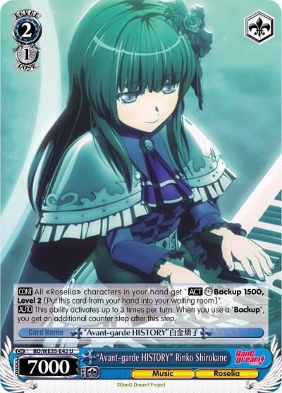 "Avant-garde HISTORY" Rinko Shirokane (Parallel Foil), Poppin’Party x Roselia BD/WE35-E42 U