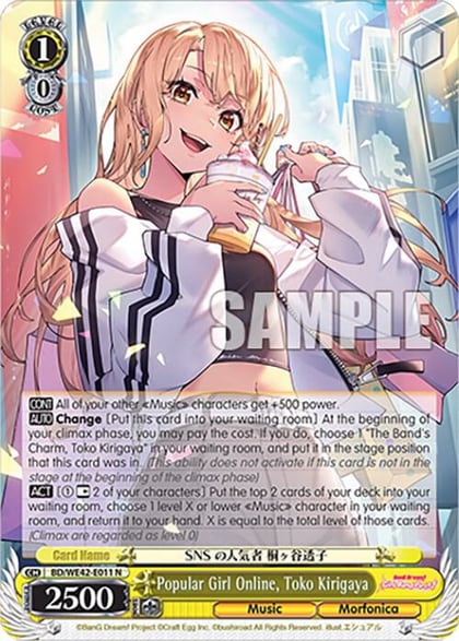 Popular Girl Online, Toko Kirigaya, BanG Dream! Girls Band Party! Countdown Collection Premium Booster BD/WE42-E011 N