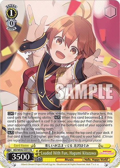 Loaded With Fun, Hagumi Kitazawa, BanG Dream! Girls Band Party! Countdown Collection Premium Booster BD/WE42-E013 N