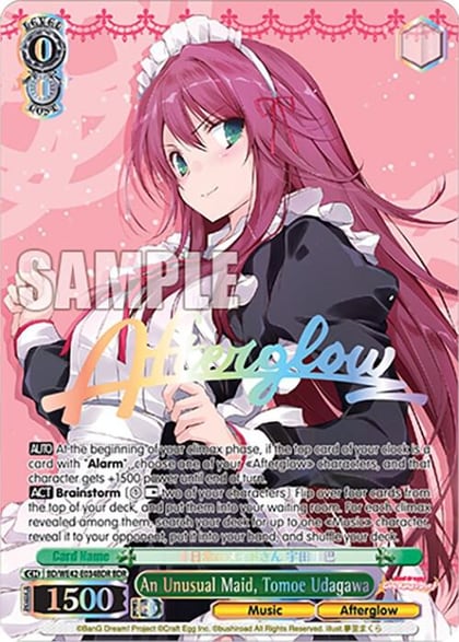 An Unusual Maid, Tomoe Udagawa (BDR), BanG Dream! Girls Band Party! Countdown Collection Premium Booster BD/WE42-E034BDR BDR