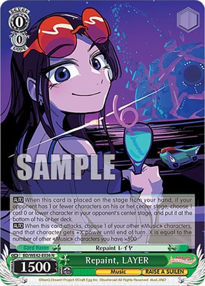 Repaint, LAYER, BanG Dream! Girls Band Party! Countdown Collection Premium Booster BD/WE42-E036 N