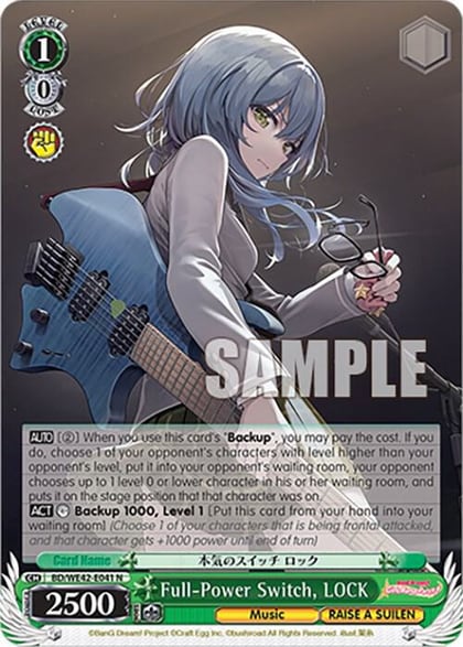 Full-Power Switch, LOCK, BanG Dream! Girls Band Party! Countdown Collection Premium Booster BD/WE42-E041 N