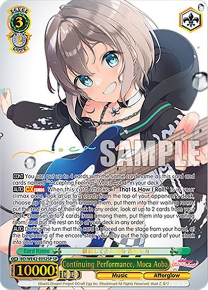Continuing Performance, Moca Aoba (SP), BanG Dream! Girls Band Party! Countdown Collection Premium Booster BD/WE42-E052SP SP