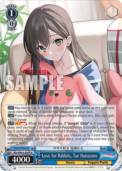 Love for Rabbits, Tae Hanazono, BanG Dream! Girls Band Party! Countdown Collection Premium Booster BD/WE42-E087 N