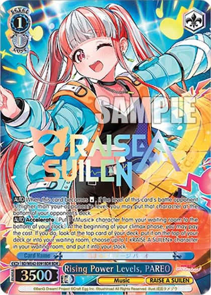 Rising Power Levels, PAREO (BDR), BanG Dream! Girls Band Party! Countdown Collection Premium Booster BD/WE42-E091BDR BDR