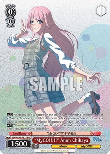 "MyGO!!!!!" Anon Chihaya, BanG Dream! Girls Band Party! Countdown Collection Premium Booster BD/WE42-PE21 PR