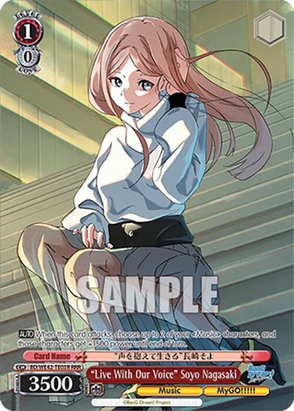 "Live With Our Voice" Soyo Nagasaki (RRR), BanG Dream! Girls Band Party! Countdown Collection Premium Booster BD/WE42-TE03R RRR