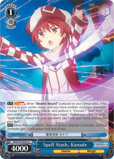 Spell Stash, Kanade, BOFURI: I Don't Want to Get Hurt, so I'll Max Out My Defense BFR/S78-E092 U