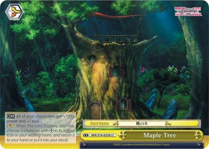 Maple Tree, BOFURI: I Don't Want to Get Hurt, so I'll Max Out My Defense BFR/S78-E028 CC