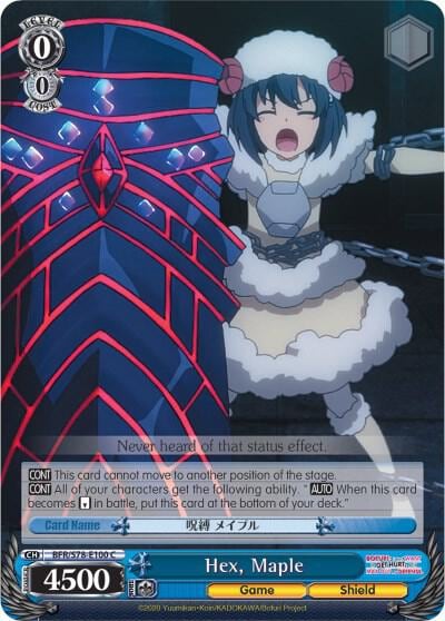 Hex, Maple, BOFURI: I Don't Want to Get Hurt, so I'll Max Out My Defense BFR/S78-E100 C