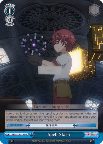 Spell Stash, BOFURI: I Don't Want to Get Hurt, so I'll Max Out My Defense BFR/S78-E106 U