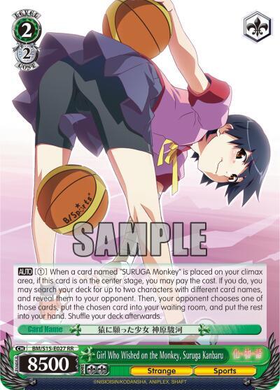 Girl Who Wished on the Monkey, Suruga Kanbaru, BAKEMONOGATARI BM/S15-E027 RR