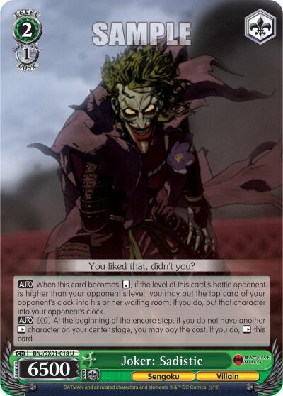 Joker: Sadistic, Batman Ninja BNJ/SX01-018 U
